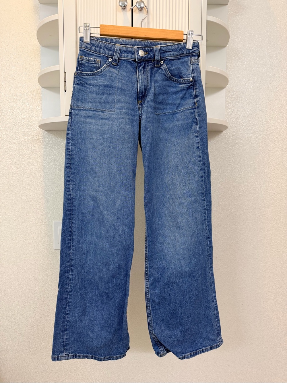 H&M Medium Blue Wide-Leg Jeans Girls Size 14